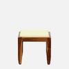 Sheesham Wood Coffee Table Set in Scratch Resistant Rustic Teak Finish With Cushioned Stools