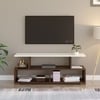 Bluewud Victor Engineered Wood Tvcabinet In Brown Maple & White Finish