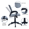 Geain Mid Back Ergonomic Chair in Grey Colour