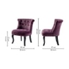 Grenier Fabric Slipper Chair in Purple Color