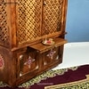 D'Dass Honey Finish Solid Sheesham Wooden Temple For Pooja