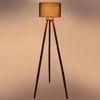 Thor Black Cotton Shade Floor Lamp