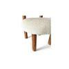 Westfield Sheesham Wood Mid Century Lounge Chair in Off White