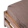 Amber Rosewood Foot Stool with Grey Velvet Cushion