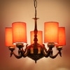 Devansh Dual Gold  Antique Wall Mounted Lamp With Off-White Cotton Shade