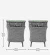 Perth Wicker Chair In Grey Dual Tone Finish