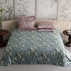 Stoa Paris Super King Size Cotton Bedsheet with 4 Pillow Covers  Size Wild Magnolia Blue