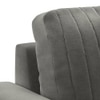 Granada Luxe 3 Seater Fabric Sofa in Ash Grey Velvet Colour