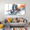 The Castle Decor Krishna Ji Wall Painting Wooden Framed 27x48 Inch (Style 9)