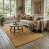 Jaipur Rugs Soft Linear Stripe Wool Viscose Dhurrie Rug Yellow 6x9 ft