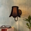 Devansh Black Wall Mounted Lamp With Black Cotton Shade