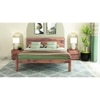 Esra Solid Wood King  Size Bed Without Storage (Teak Finish)
