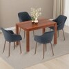 Atlas Solid Wood 4 Seater Dining Table With Rochelle Lounge Chairs