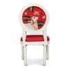 Traditional Indian Pichwai Work Wooden Dining Chair in Red Colour