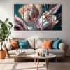 The Castle Decor Flower Wall Painting Wooden Framed 27x48 Inch (Style 1)