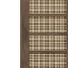 Fujiwara 20 Pair Solid Wood and Cane Shoe Cabinet With Drawer In Danish Walnut Finish