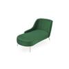 Henz Velvet Chaise Lounger in Green Colour