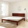 Triplet Solid Wood King Size Non Storage Bed In Honey Oak Finish