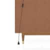 Klint Solid Wood Bar Cabinet (Amber Walnut Finish)