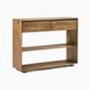 Perla Mango Wood Console Table in Provincial Teak Finish With 2 Drawer