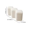 Wooden Twist Molecule Boucle Upholstered Ottoman Bench in Beige Colour