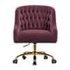 Doe Buck Clemence Modern Purple Tufted Velvet Office Chair