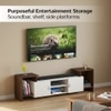 Bluewud Optimal Engineered Wood Tvcabinet In Brown Maple & White Finish