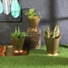 Flower Pot Planter Set Of 3 In Gold Colour