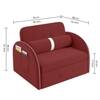Jayen 1 Seater Pull Out Sofa cum Bed  in Pink Colour
