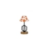 Amora Multicolor cotton Table lamp with Wood & Iron Base