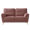 Osbert Velvet 2 Seater Sofa in Pink Color