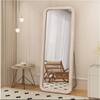 The Artment Unbreakable Beige Square Puff Floor Mirror (160 x 60) cm