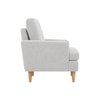 Oliver Boucle Fabric Lounge Chair in White Colour