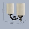 Devansh Metal Electric Wall Light in Antique Gold Colour with White Shade Count of 2 Lights