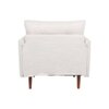 Arihana Fabric Arm Chair in Off-White Color
