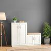 Bennis 25 Pair Shoe Rack in White Finish