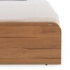 Vienta Engineered Wood Single  Size Bed With Box Storage (Oak Brown Finish)