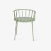 Chalet Air Metal Dining Chair in Sage Green Colour