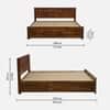 Lumora Box Storage Solid Wood Bed King Size in Provincial Teak Finish