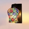 Devansh Solid Wood Electric Wall Light in Brown Colour with Multi Shade Count of 1 Light