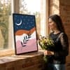 The Castle Decor Boho Abstract Botanical Wall Art Set of 2 Design 6 11x17 Inch