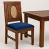 Globally Indian Elodie Solid Sheesham Wood 6 Seater Dining Table Set 6 Chairs Navy Blue