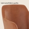 Owen Lounge Chair in Tan Leatherette