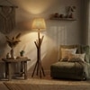 Vrikshya Beige Jute Floor Lamp with Beige Jute Base