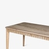Dune Solid Wood Dining Table in White Colour