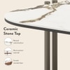Paloma Rectangular Marble Coffee Table in Pluto Spanish Ceramic Finish