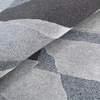 Handmade Wool Silk Area Rug Modern Abstract Grey 4 x 6 Feet Carpet