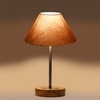 Devansh Grey Cotton Table Lamp With  Natural  Wood Base  & Steel Pipe (10X16.25 Inches)-32