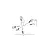 Six Head Sputnik White Mordern Chandelier