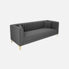 Tuxedo Fabric Sofa (Dark Grey)